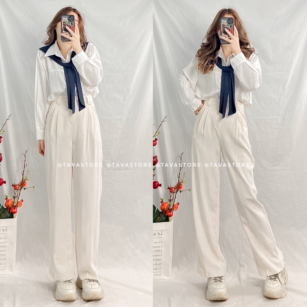 Quần suông đai to 808