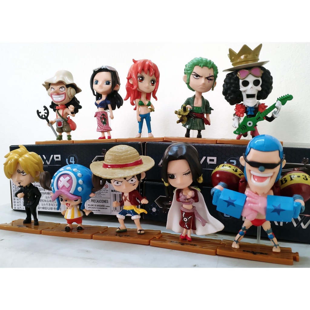 Mô hình one piece chibi wcf băng mũ rơm onepiece phiên Bản kỷ niệm 20 năm Đảo hải tặc anime luffy brook franky nami