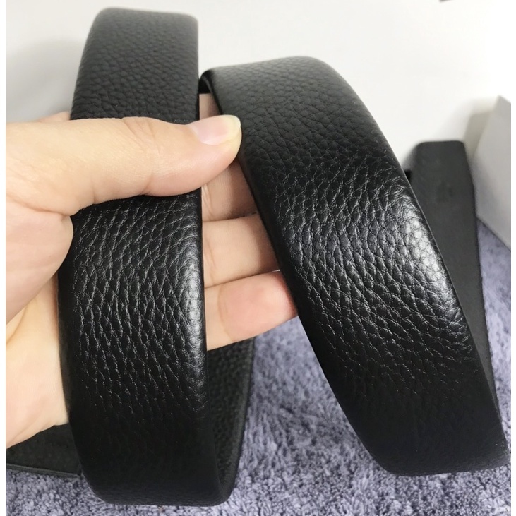 Dây lưng nam da bò dây nịt nam da thật rộng 3.5cm thắt lưng tự động không kèm mặt có răng cưa