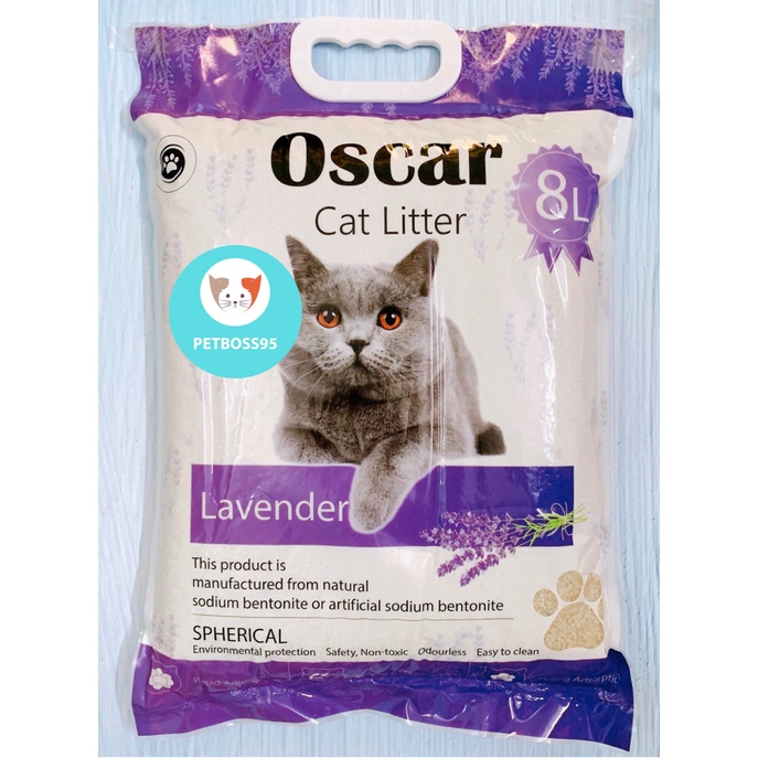 Cát Vệ Sinh Oscar 8L (lít) Cho Mèo - Siêu vón cục nhanh - Khử Mùi - Ít Bụi