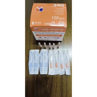 Hộp 100 cây kim 34G 4mm tiêm meso Hàn Quốc tiêm căng bóng cá hồi prp