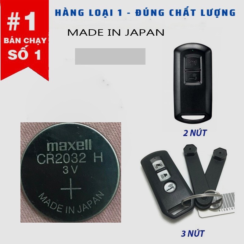 Pin Điều Khiển Remote Smartkey Dòng Xe Honda Sh/ Sh mode/ Vairo/Lead/ AB/Vision/PCX Hàng Xịn