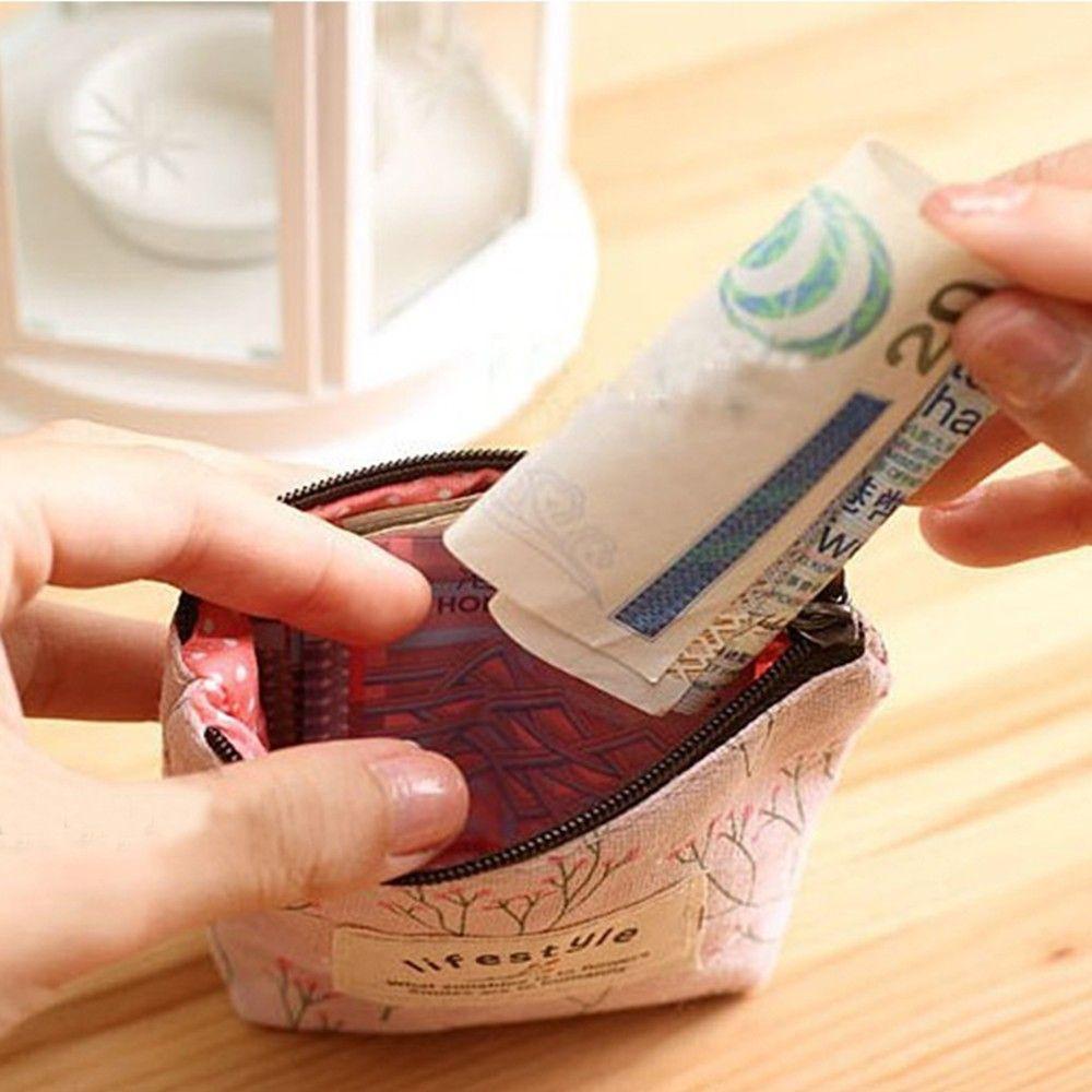 Heriett Ví Đựng Tiền Xu Thẻ Tín Dụng Trang Điểm Bằng Vải Lanh Họa Tiết Hoa Tươi Mới Đẹp Mắt Dành Cho Bạn Nữ