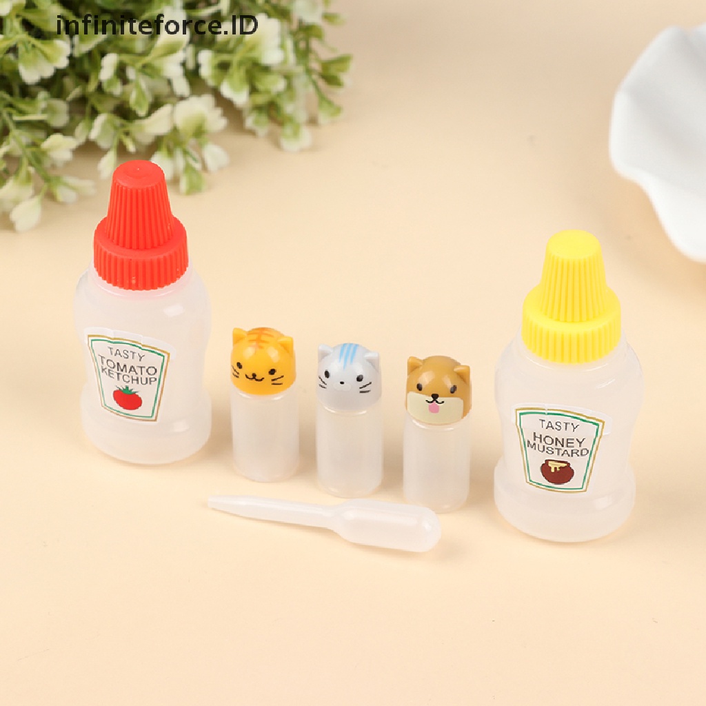 1 Bộ Lọ Đựng Gia Vị / Nĩa Ăn Trái Cây Mini Họa Tiết Hoạt Hình Dễ Thương Cho Nhà Bếp