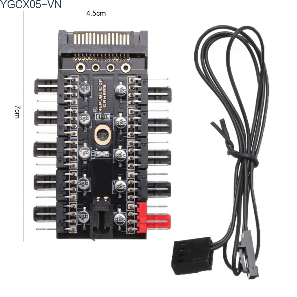 Bộ Chia Quạt Tản Nhiệt 4 Pin Pwm 1 Sang 10 12v | BigBuy360 - bigbuy360.vn