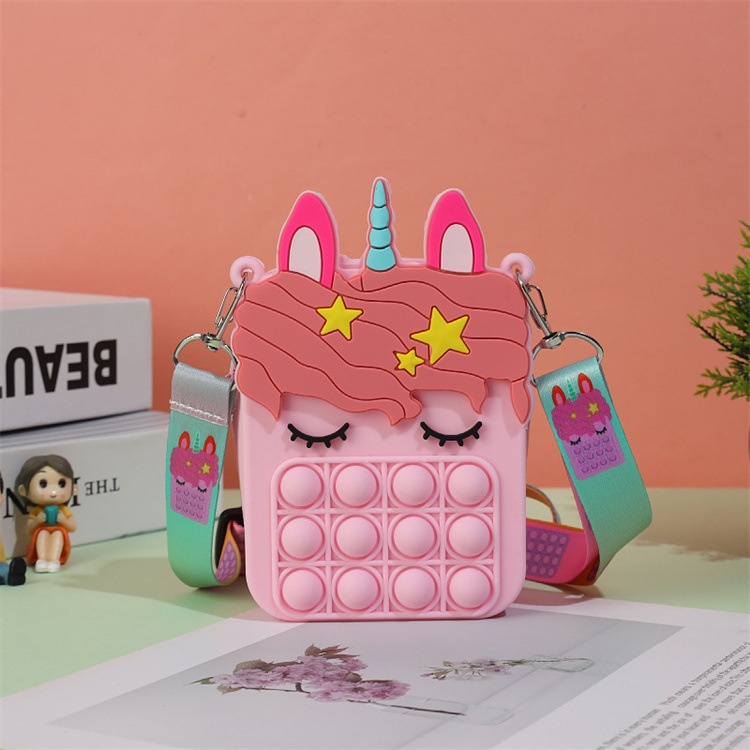 Túi sách đeo chéo Pop it ngựa pony cho bé