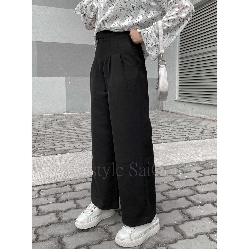 Quần tây ống rộng chít ly ulzzang Fmstyle Saigon 21QTR01CT1301 | BigBuy360 - bigbuy360.vn