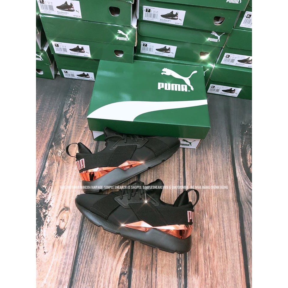 Giày Puma Nữ FREESHIP Puma Muse Metallic Rose Gold Auth - Giày Sneaker Nữ Puma Chính Hãng Hot Trend 2021