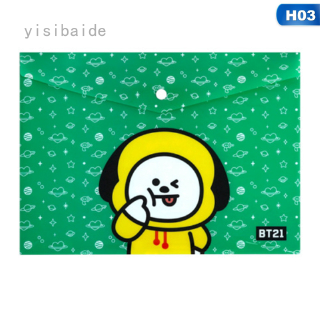 Bìa Kẹp Tài Liệu Họa Tiết BTS Hoạt Hình TATA COOKY CHIMMY Đặc Biệt