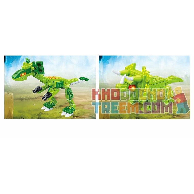 bộ lẳp ráp xếp hình Legoo khủng long 8 in 1 power rangers