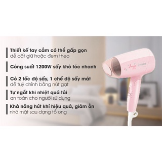 Máy sấy tóc Philips BHC010/00 màu Hồng (hàng chính hãng)