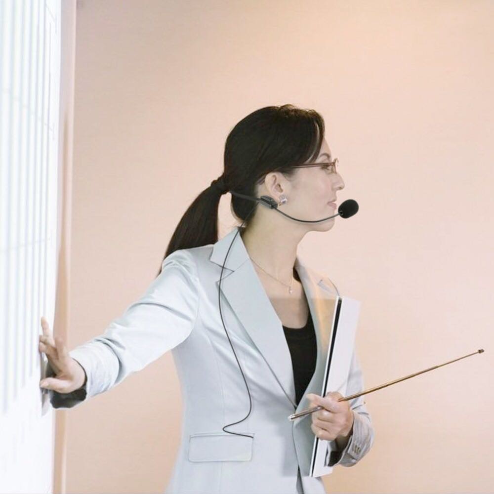 Microphone APORO chính hãng đeo tai có dây giắc cắm 3.5mm