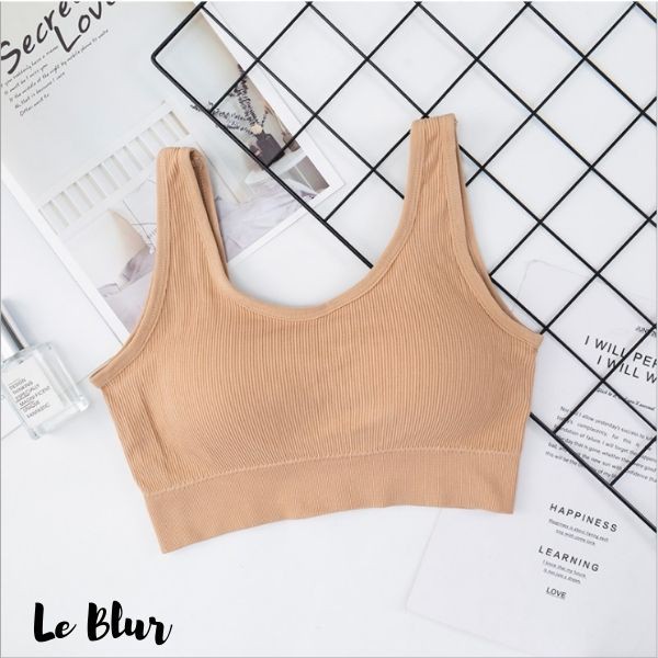 Áo tập gym yoga nữ, bra thể thao thiết kế lưng chữ V, áo lót chất cotton cao cấp, Le Blur