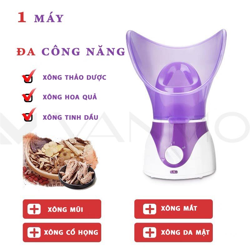 Máy Xông Mặt Thảo Dược Xông Mặt Mũi Họng Thảo Dược Xông Hoa Quả Chăm Sóc Da