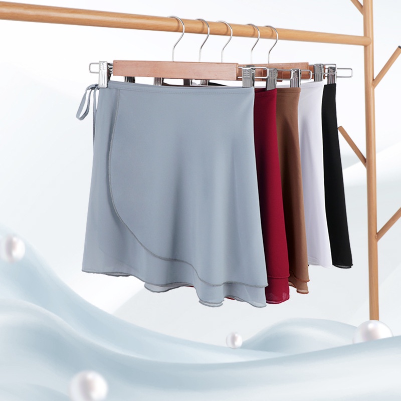 Chân váy múa ba lê bằng vải voan thắt dây thời trang cho nữ