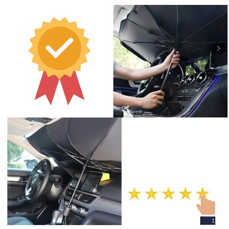 Dù Che Nắng Ô Tô, Dù Che Nắng Kính Lái Xe Hơi Gấp Gọn, Chống Tia UV Bảo Vệ Nội Thất AUTOBIM | BigBuy360 - bigbuy360.vn