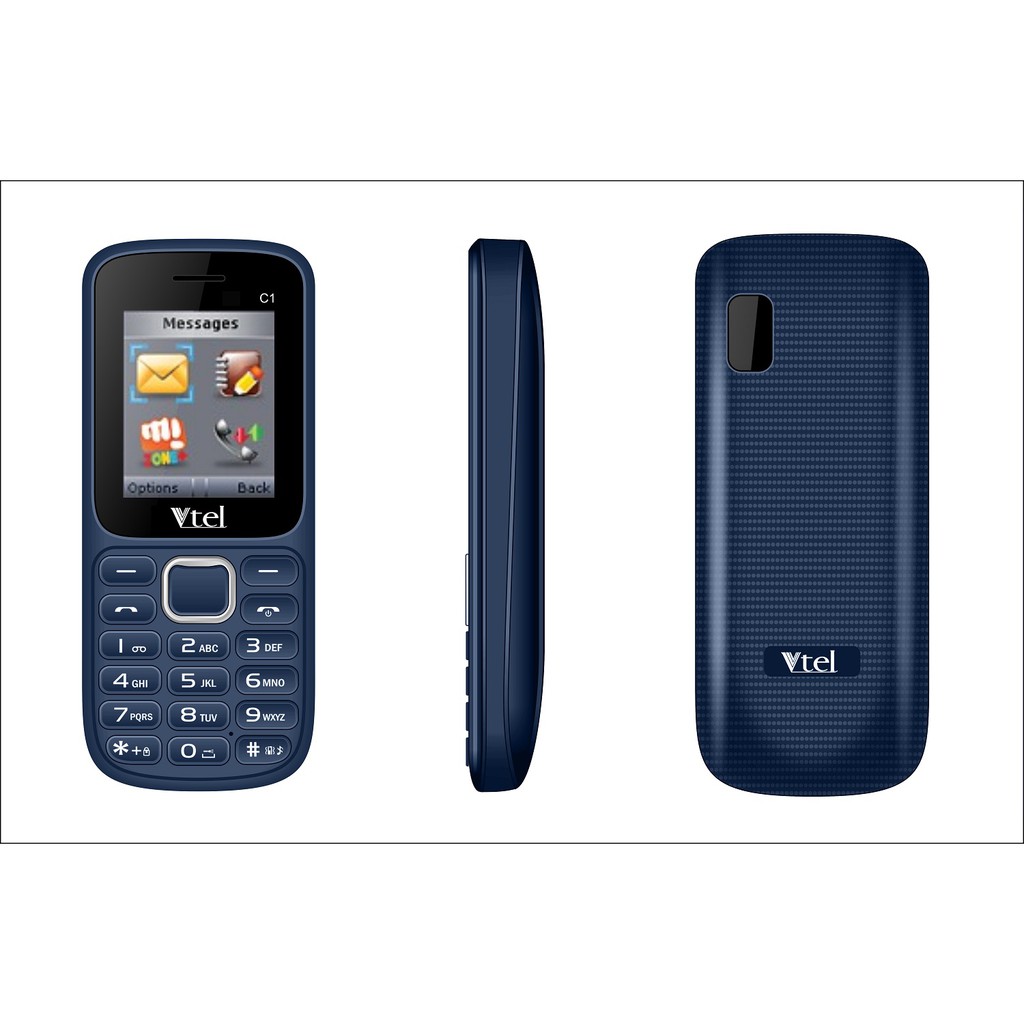 Điện Thoại GSM Vtel C1 (2 Sim) - Số To, Chữ To, Pin Bền, FM loa ngoài, Thiết Kế Đẹp - Hàng Chính Hãng, Bảo Hành 12 Tháng | BigBuy360 - bigbuy360.vn
