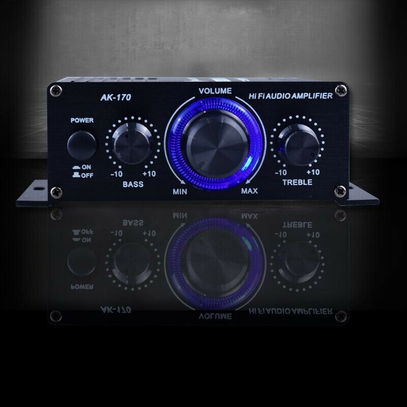 Ak170 12V 400W Âm Thanh Stereo Mini Âm Thanh Khuếch Đại Công Suất Âm Thanh Kỹ Thuật Số Amp Kép Channel Sharp Khối Lượng VV