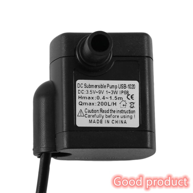 Máy Bơm Nước Mini 3w Usb-1020 Dc3.5V-9V Cho Bể Cá Cảnh