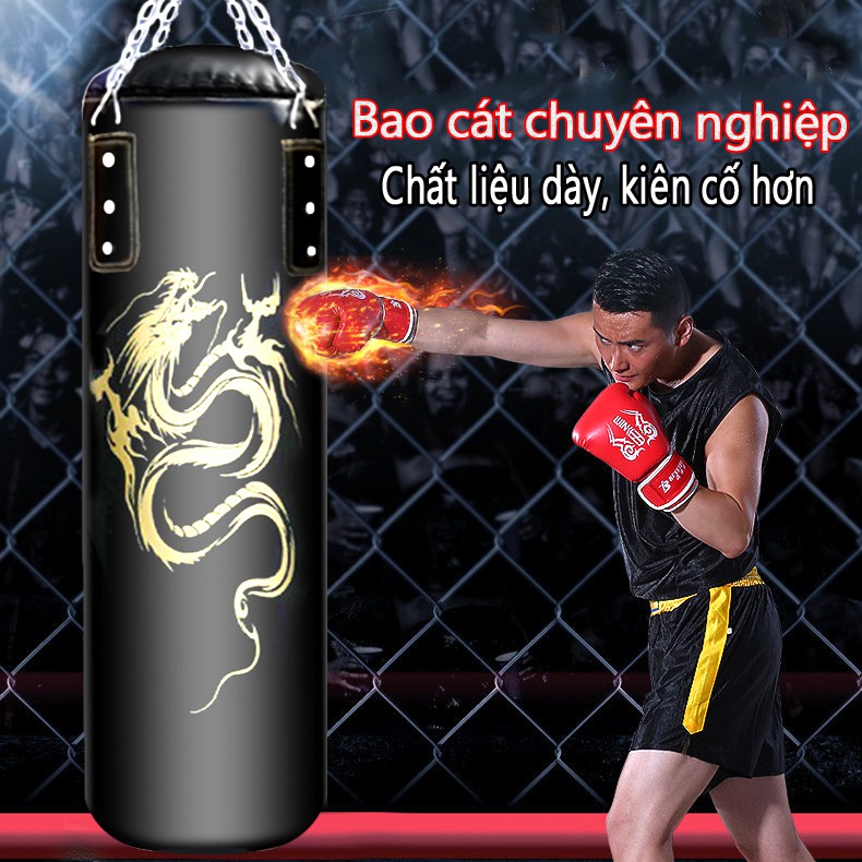 [HÀNG CHÍNH HÃNG] Bao cát đấm bốc da PU (KHÔNG GỒM CÁT) dụng cụ tập gym đấm bốC,tập cơ tay