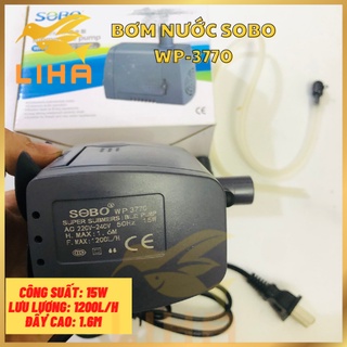 Bơm Nước Sobo WP-3770 (15W-1200L/H-1.6M) - Máy Bơm Chìm Bể Cá