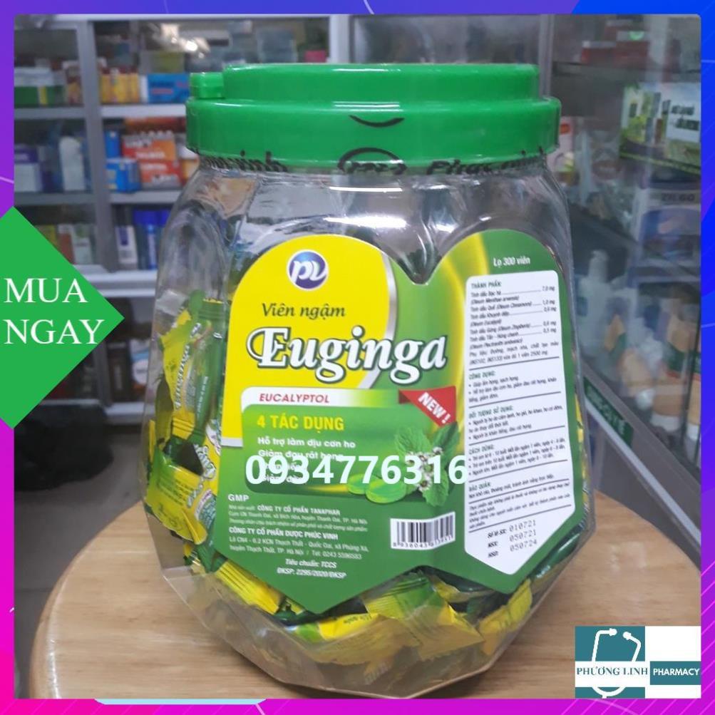 Kẹo ngậm ho mát họng Euginga lọ khoảng 300 viên [ Chính hãng ]