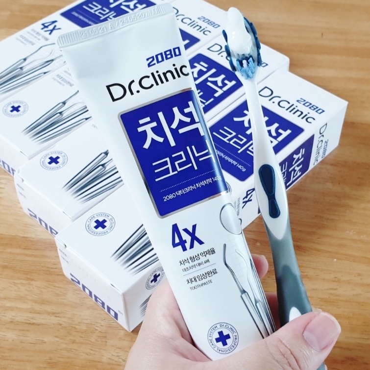 Kem đánh răng chuyên biệt loại bỏ cao răng 2080 Dr. Clinic Tartar 140g nội địa Hàn Quốc