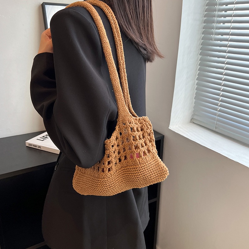 Túi Xách bucket Dệt Kim Thời Trang Cho Nữ