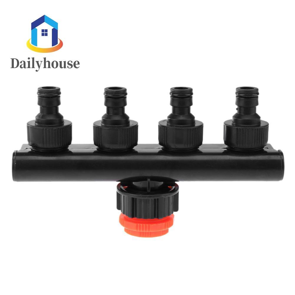 4 Way Faucet Connectors Hose Pipe Splitter Drip Irrigation Garden Watering