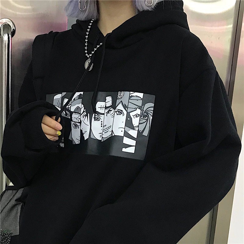 Áo hoodie Form Rộng Naruto Nam Nữ