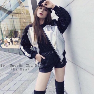 Áo khoác da kim sa hàng Quảng Châu