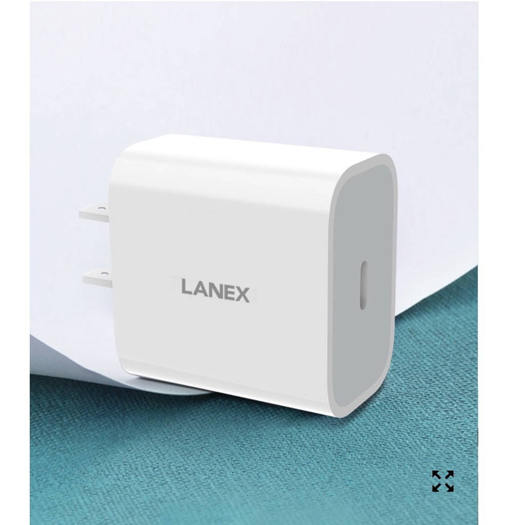 Cóc sạc nhanh cổng Type C LANEX LC08 (1 cổng USB, QC3.0, 20W)