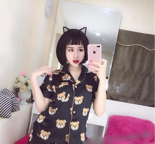 Bộ lụa ÁO CỘC QUẦN LỬNG hoạ tiết