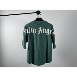 Áo tay lỡ Palm Angles xanh rêu, áo cotton in nổi nam nữ unisex , MSW Town
