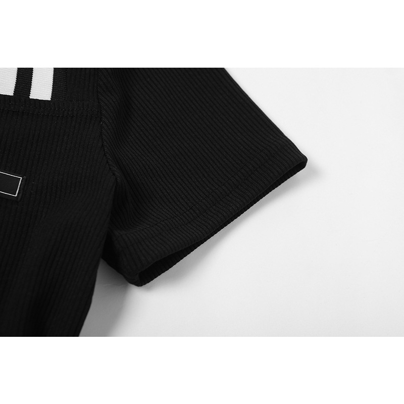 Áo Thun Ngắn Tay Cổ Vuông Thắt Dây Thời Trang Cho Nữ