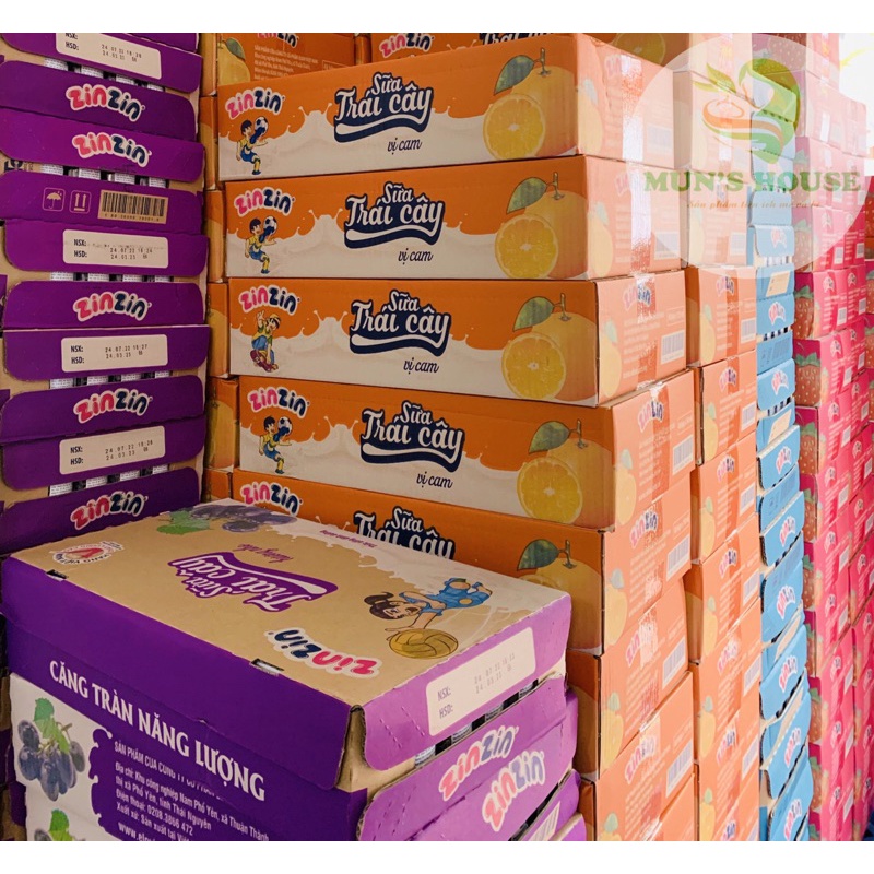 1 thùng 48 hộp sữa trái cây ZinZin 110ml