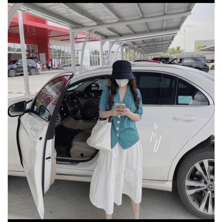 Set Váy Tầng Kết Hợp Áo Vest Siêu Hot - Set Bộ Đi Chơi Phong Cách Hàn Quốc Trẻ Trung Năng Động Ulzzang