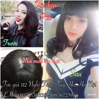 Tóc mái mưa làm từ tóc thật 100%