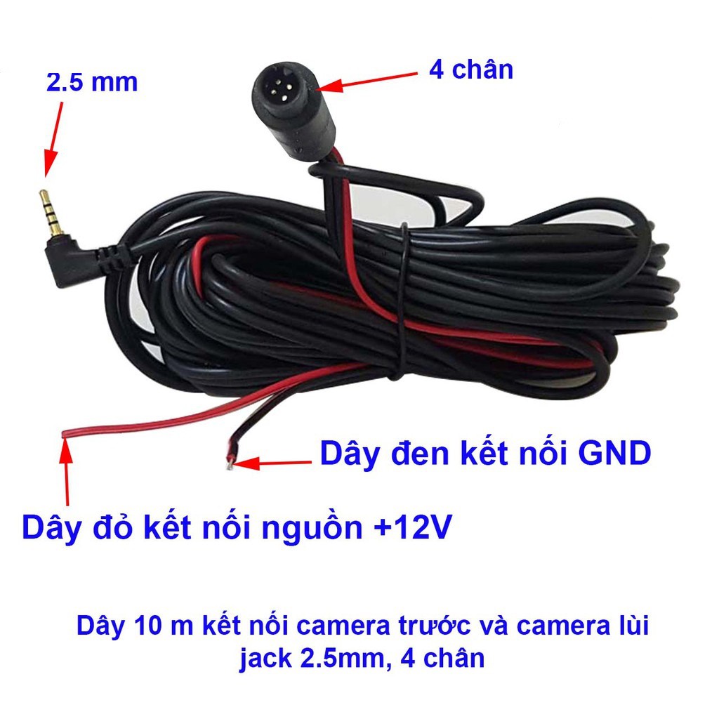 Dây tín hiệu 4 chân kết nối camera hành trình và camera lùi dài 15m | BigBuy360 - bigbuy360.vn