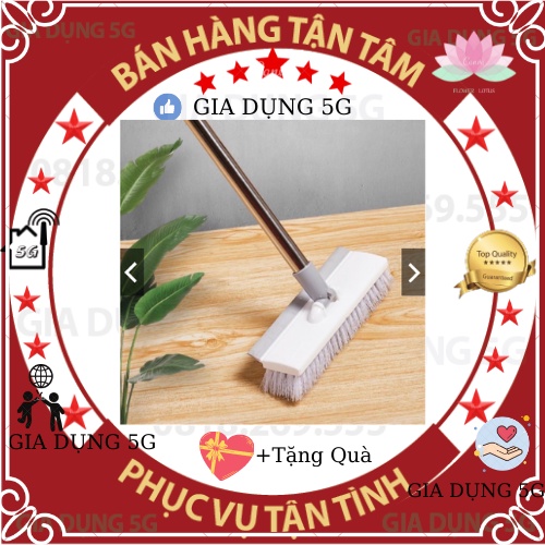 Chổi quét sàn nhà tắm đánh rửa nhà vệ sinh inox tiện lợi 2 trong 1 đa năng