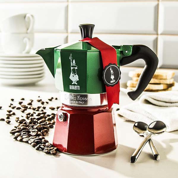 Ấm pha cà phê Bialetti Moka Express Tricolor 3 cup (made in Italy)