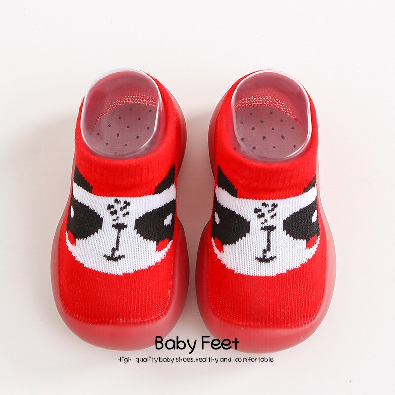 Giày vớ cotton chống trượt họa tiết hoạt hình cho bé