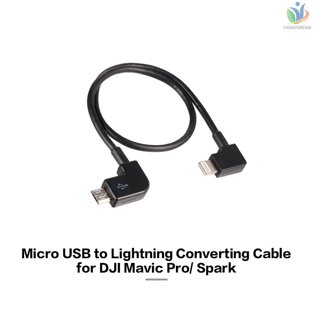 Dây Cáp Chuyển Đổi Từ Micro USB Sang máy Lightning Cho Điện Thoại Android IOS DJI Spark Mavic Pro