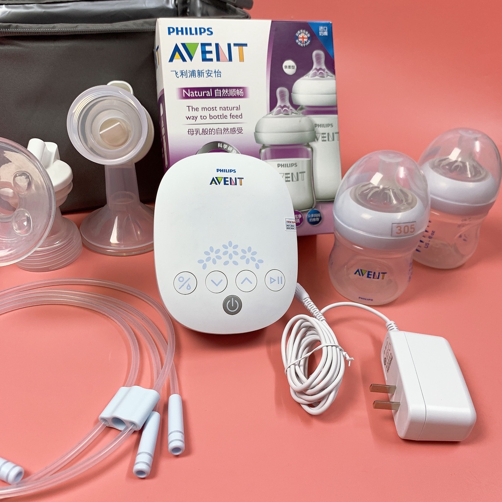 Máy hút sữa điện đôi avent hoa tuyết, máy hút, vắt sữa đôi Philip hàng Like New trên 95%