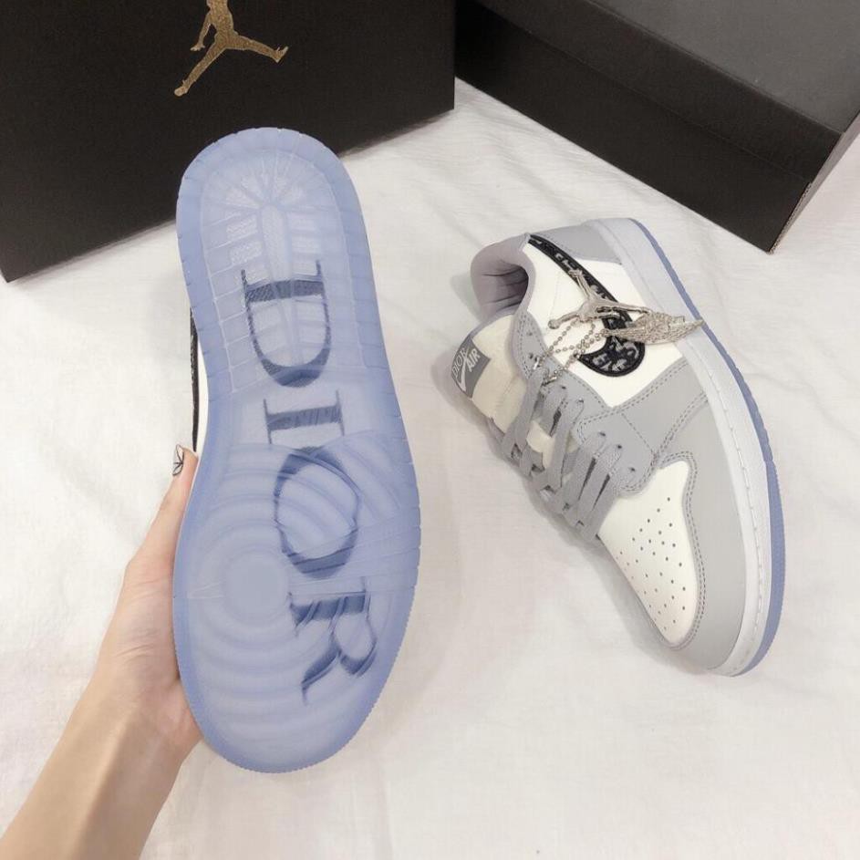 [Full Box Bill ]Giày jordan dior cổ cao + cổ thấp nam nữ màu xám bản cao cấp | BigBuy360 - bigbuy360.vn