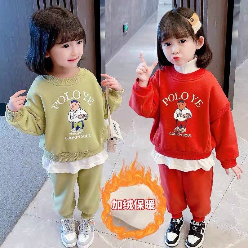 Set 2 bộ nỉ POLOYE xanh đỏ BG