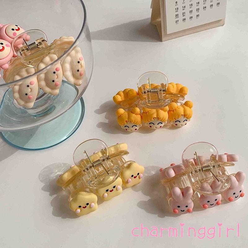 Kẹp tóc nhựa mini họa tiết hoạt hình đáng yêu cho nữ
