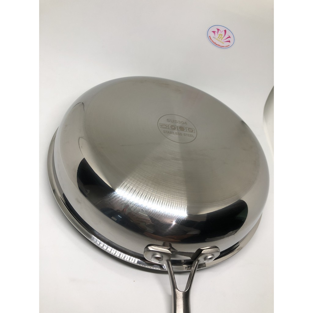 Chảo 3 lớp inox 304 cao cấp, Chảo trơn hoặc chống dính vật lý Kara Korea, quan trọng bền đẹp, càng xài càng chống dính