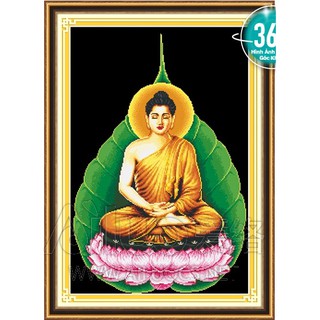 Tranh đính đá kim cương AB Phật Tổ Dưới Lá Bồ Đề H2042