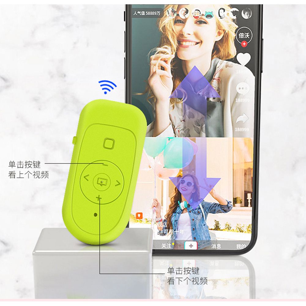 MALCOLM Online Bluetooth Remote Control Videos Remote Photo Remote Controller Camera Controller Take Photos Take Pictures Video Smart Remote Multifunctional Wirless Tik Tok Remote/Multicolor